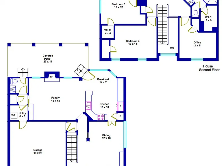Floorplan 1st and 2nd floor