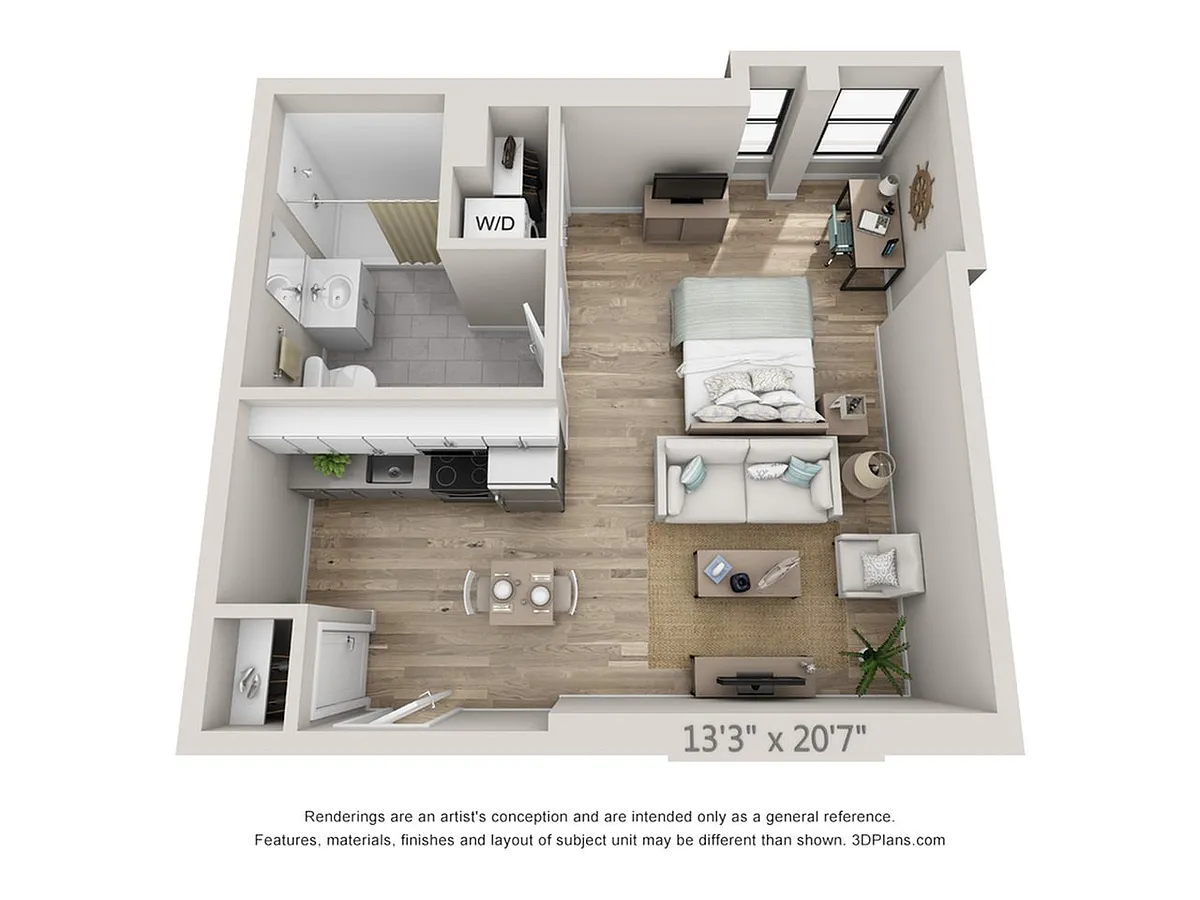 Floor plan Studio 1 B | 424