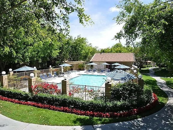 Foxwood's iconic pool, spa and sundeck.