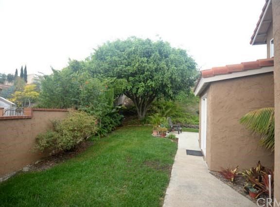 Left Side Yard with built-in shed