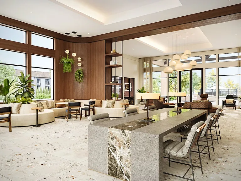 Lounge with workspaces (rendering)