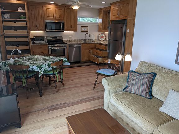 Open concept kitchen/dining/living room