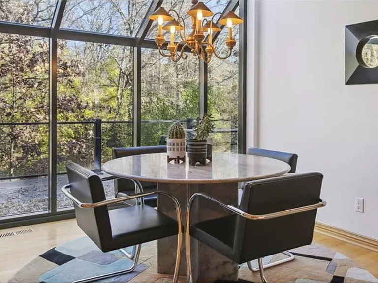 Glass deck provides open feel