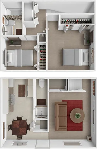 Floor plan 2 bedroom TH