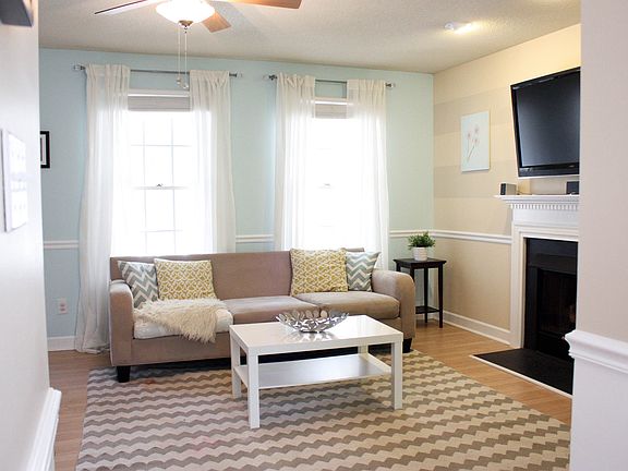 Living room with fireplace