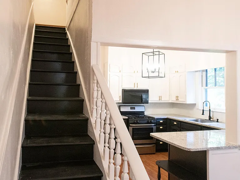 Stairway and Kitchen