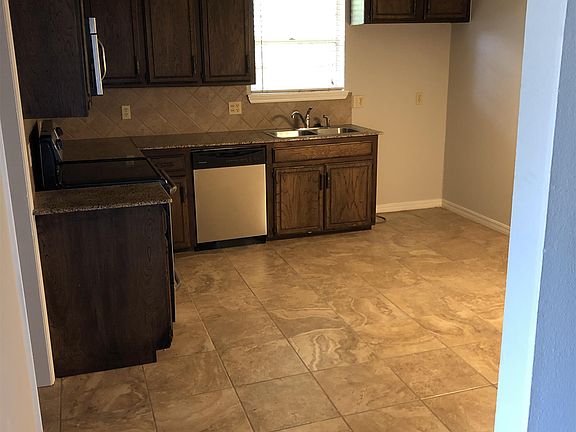 Large kitchen with eating area