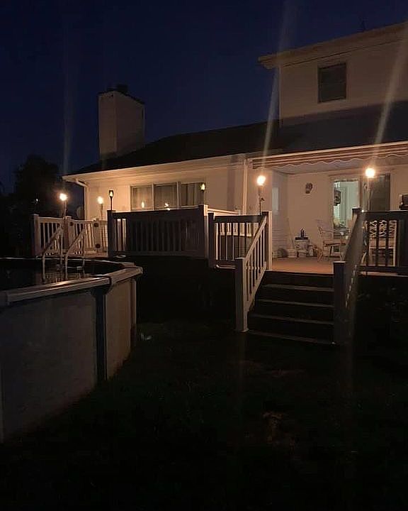 Backyard deck and pool