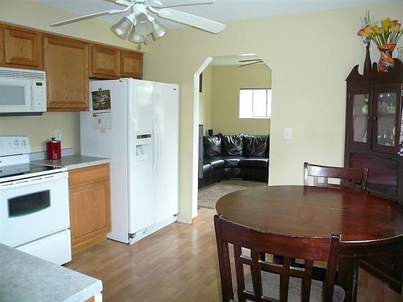 Kitchen with dining area.
