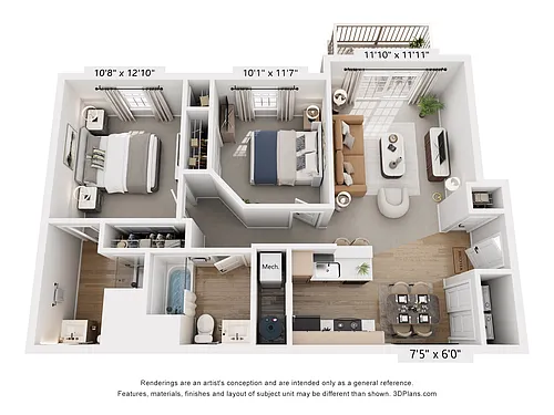 Floor plan 2B2B Gold