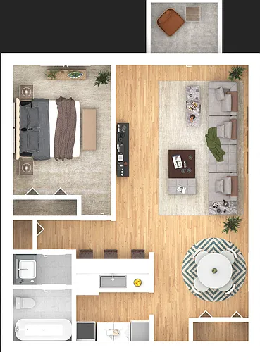 Floor plan One Bedroom