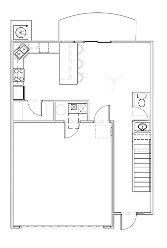 Floor plan 3 Bedrooms - 2 a half Bath