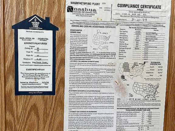 Manufactured home sticker 