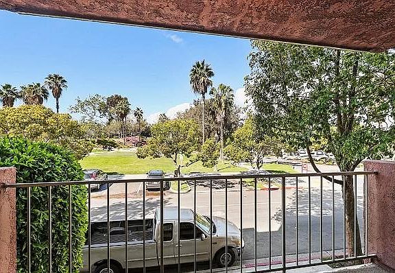 Front balcony view, comes with roll down screen.
