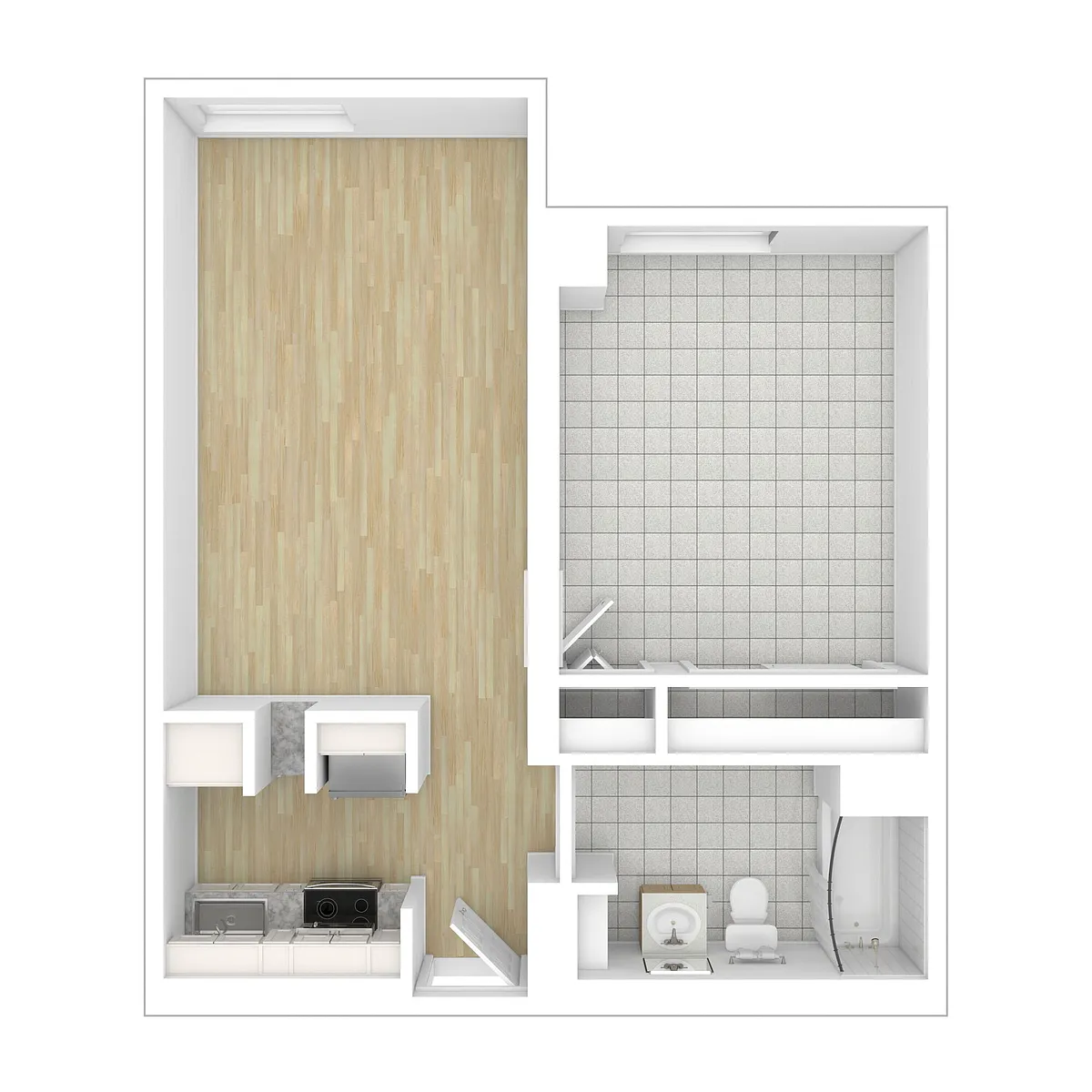 Floor plan One bedroom / One Bath