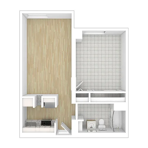 Floor plan One bedroom / One Bath