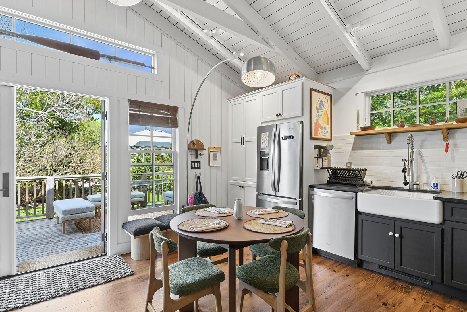 kitchen leads to deck