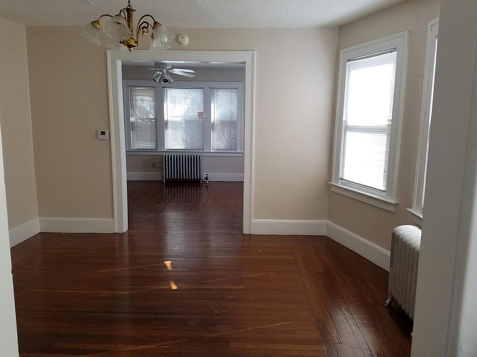 View of the dining room looking on to the living room area.
