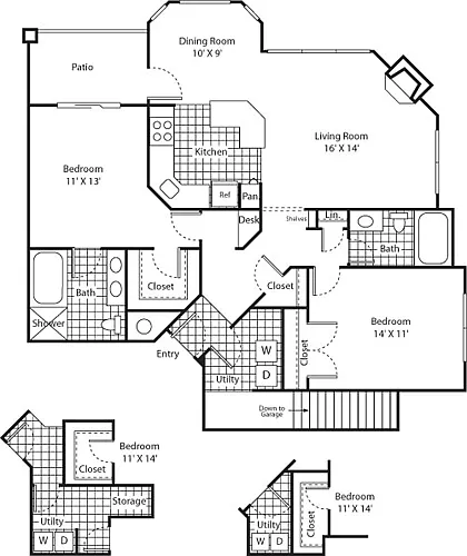Floor plan Two Bed B-4 - Phase I