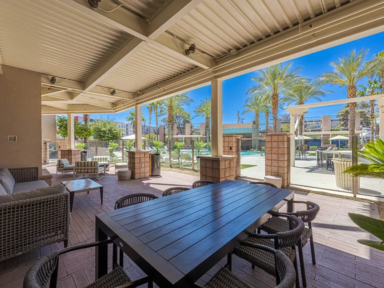Poolside Patio at The Rays at Vegas Towers in Las Vegas, NV 89119