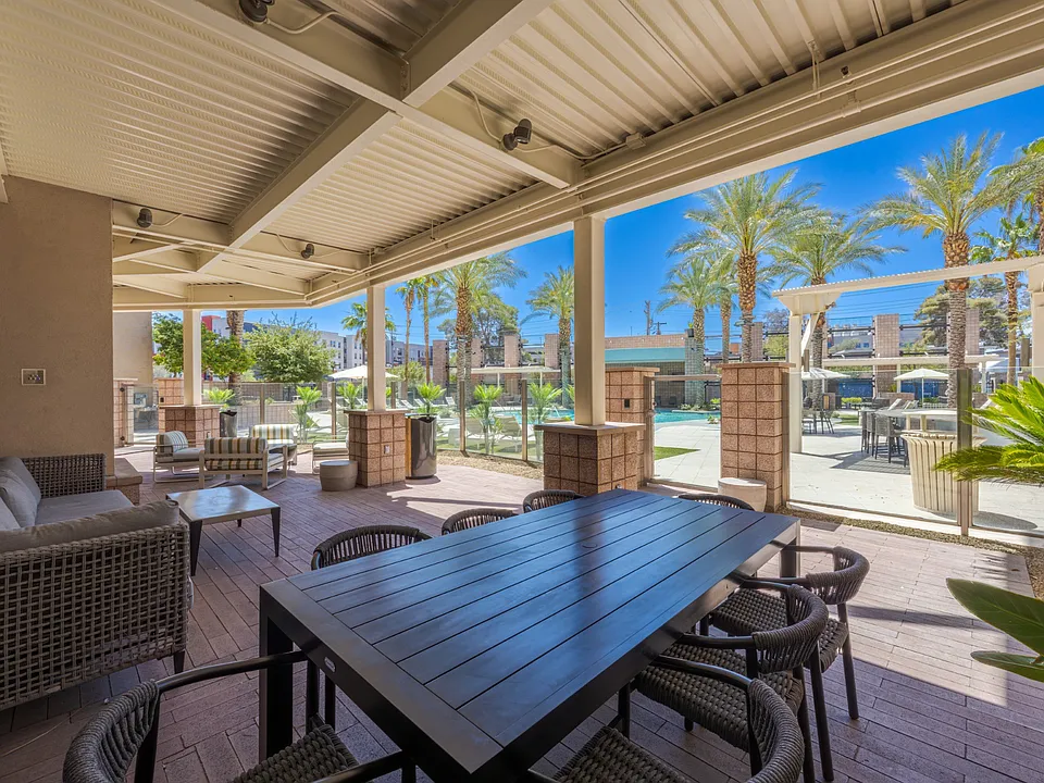 Poolside Patio at The Rays at Vegas Towers in Las Vegas, NV 89119