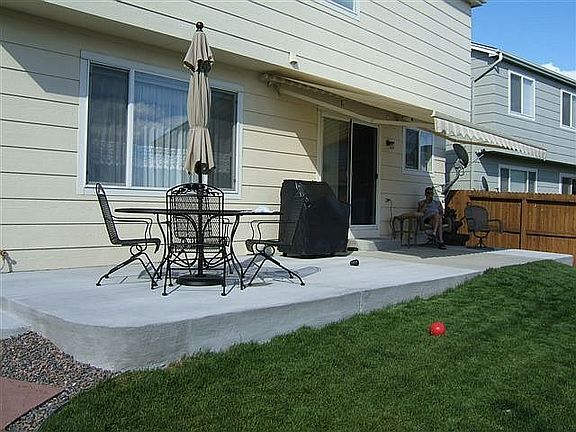 Concrete patio installed May 2008