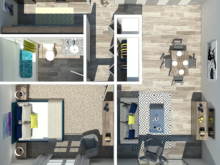 One Bedroom One Bathroom One Bedroom One Bathroom