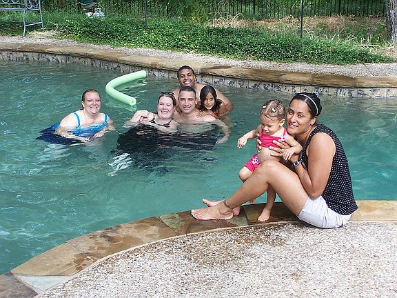 40' X 20' pool largest in neighborhood
