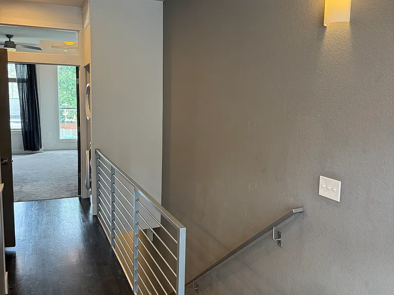 Open Stairway with Industrial Railing
