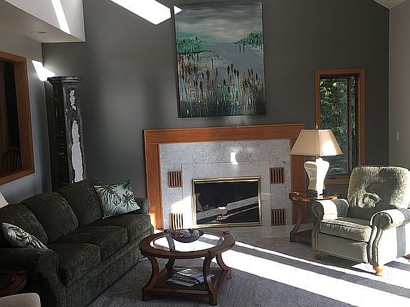 Sunken living room.