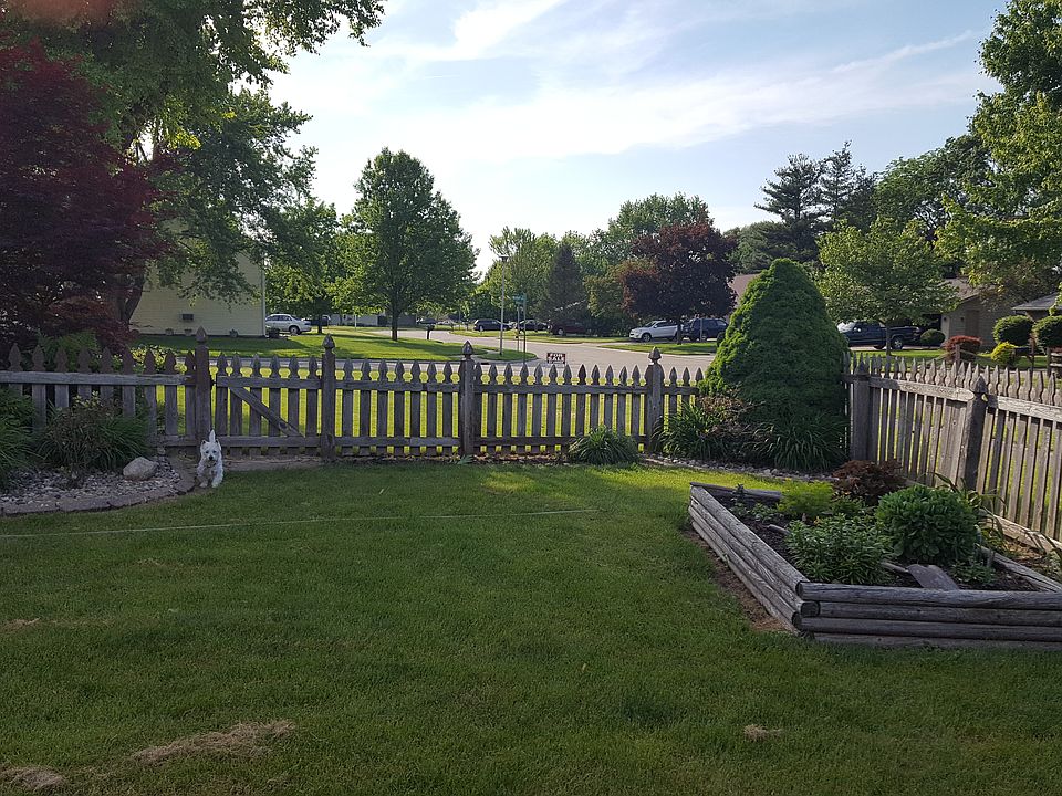 Fenced in backyard on cornerlot