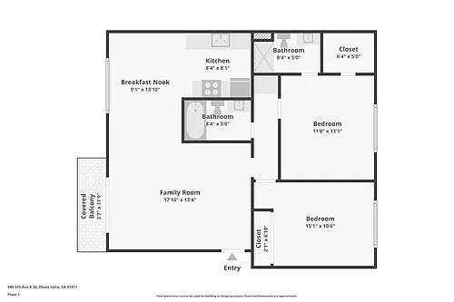 Floor plan Floorplan 2bed 2 bath