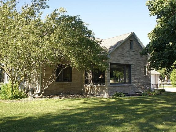Exterior Lannon stone & steel siding
