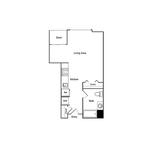 Floor plan Studio 322, 422 - SW