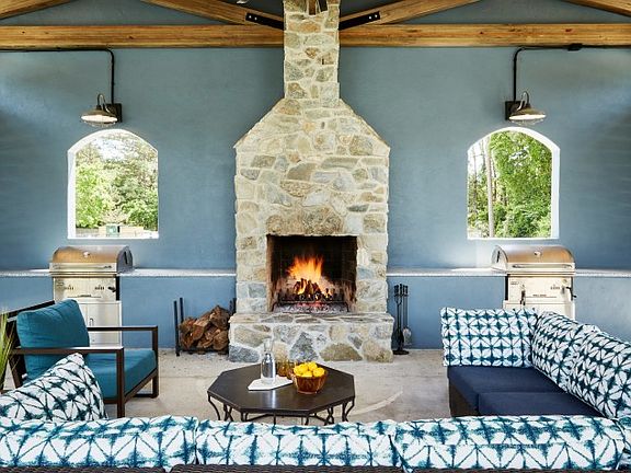 Luxurious Outdoor Clubhouse with Stylish Seating at The Flatts Salisbury