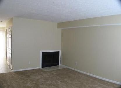 Living room with cozy fireplace