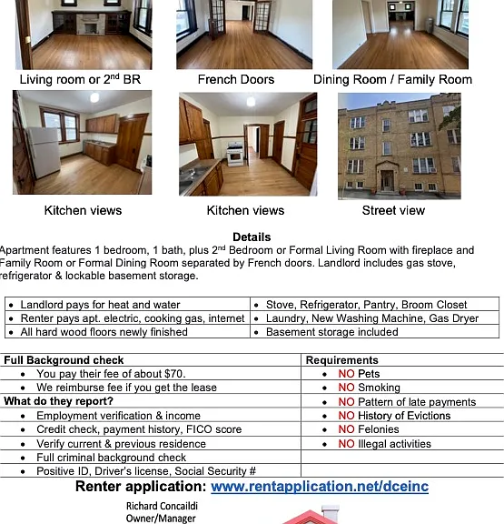 Rental Listing Sheet