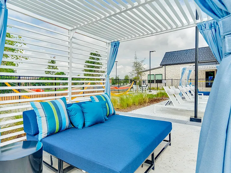 day bed by the pool