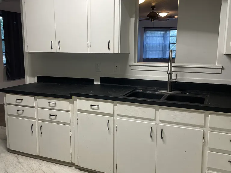 Kitchen sink and cabinets
