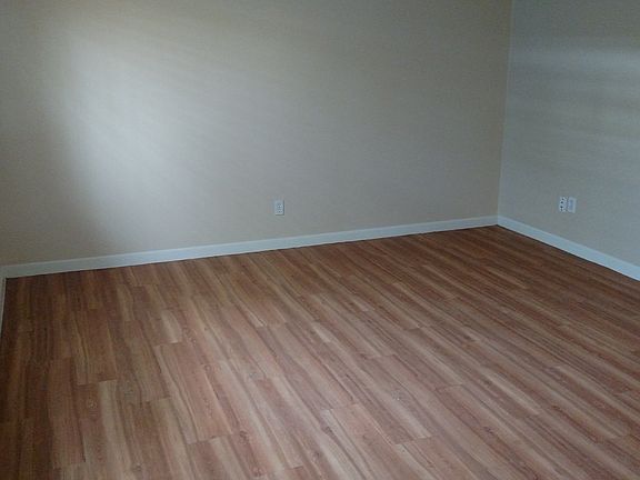 Faux wood floor in living room