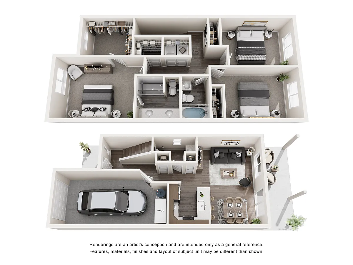 Floor plan 3 Bedroom Duplex