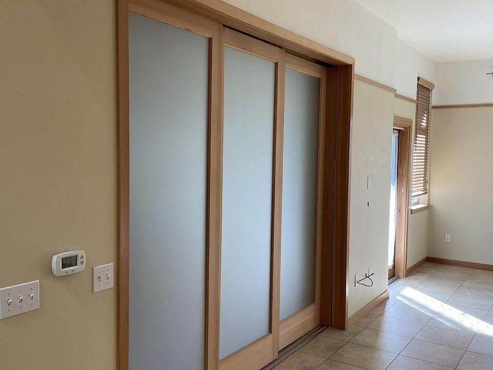 Sliding doors closed to Master Bedroom