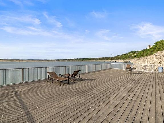 Relaxing deck beside Lake Travis