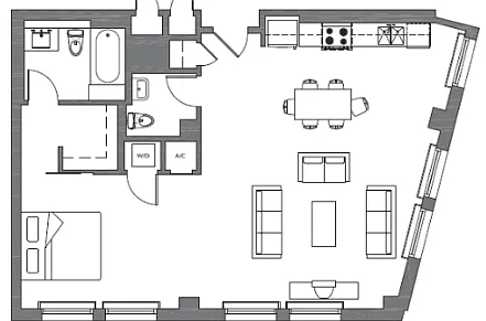Floor plan Penthouse 2 - Available Sept 1