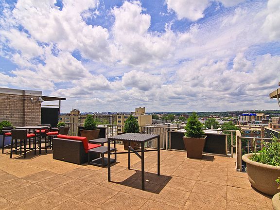 City views from rooftop deck