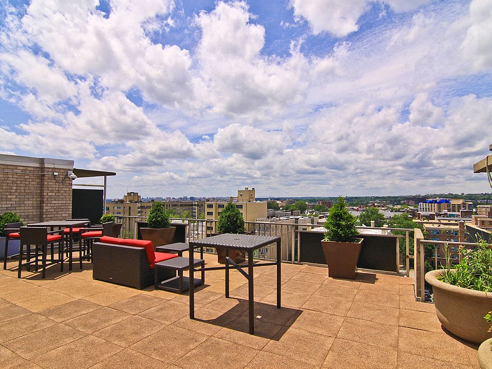 City views from rooftop deck