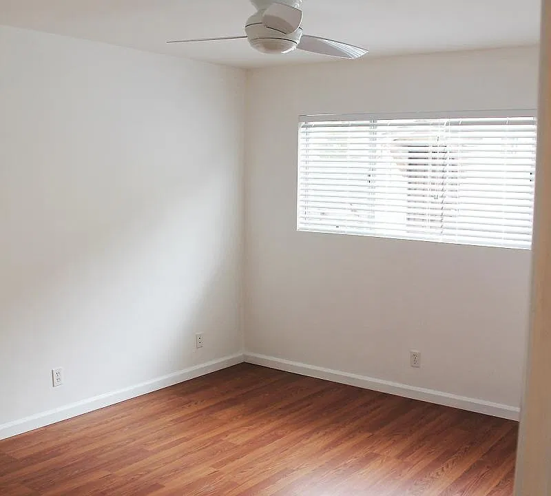 bedroom with new fan