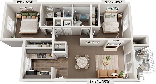 Floor plan 2X2 A