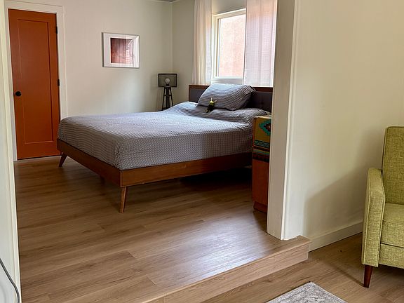 King size bed with a brand new mattress from Denver Mattress!