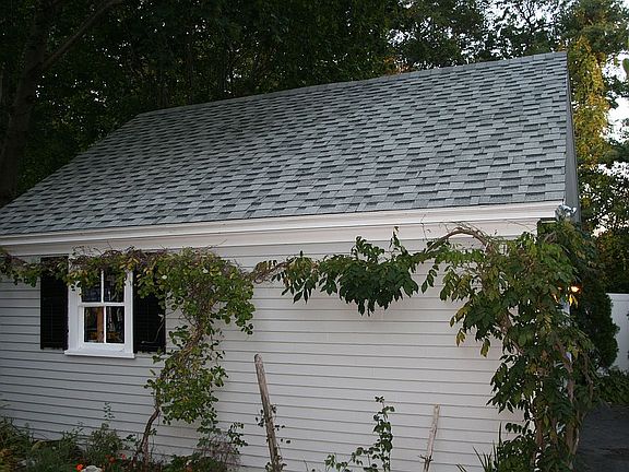 Side Garage with plantings